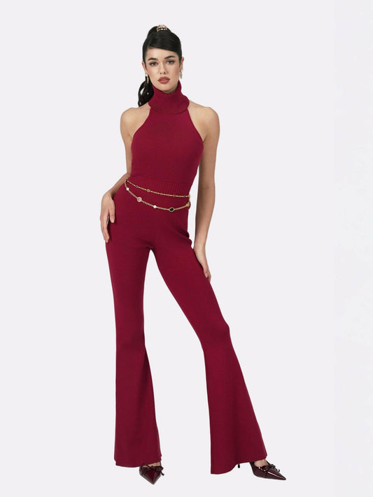 Nana Jacqueline Gwen Jumpsuit: Red Jumpsuit for Cocktail Party Red