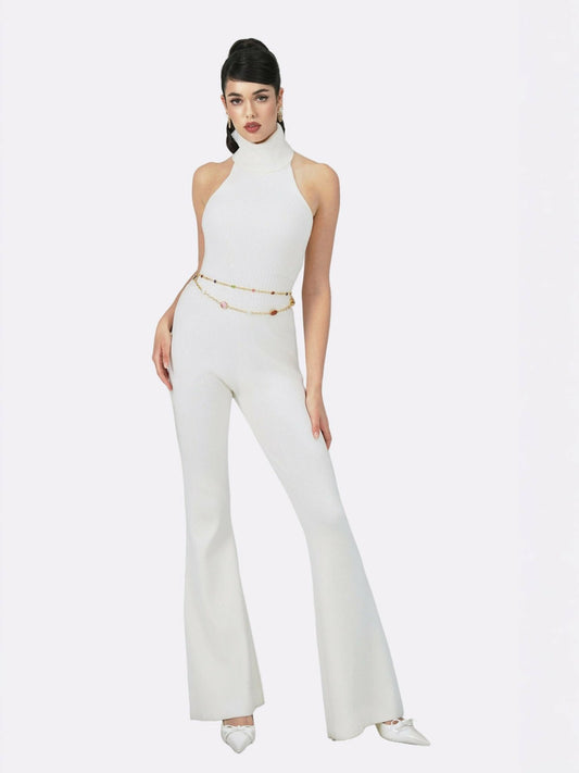 Nana Jacqueline Gwen Jumpsuit: White Jumpsuit for Engagement Party White