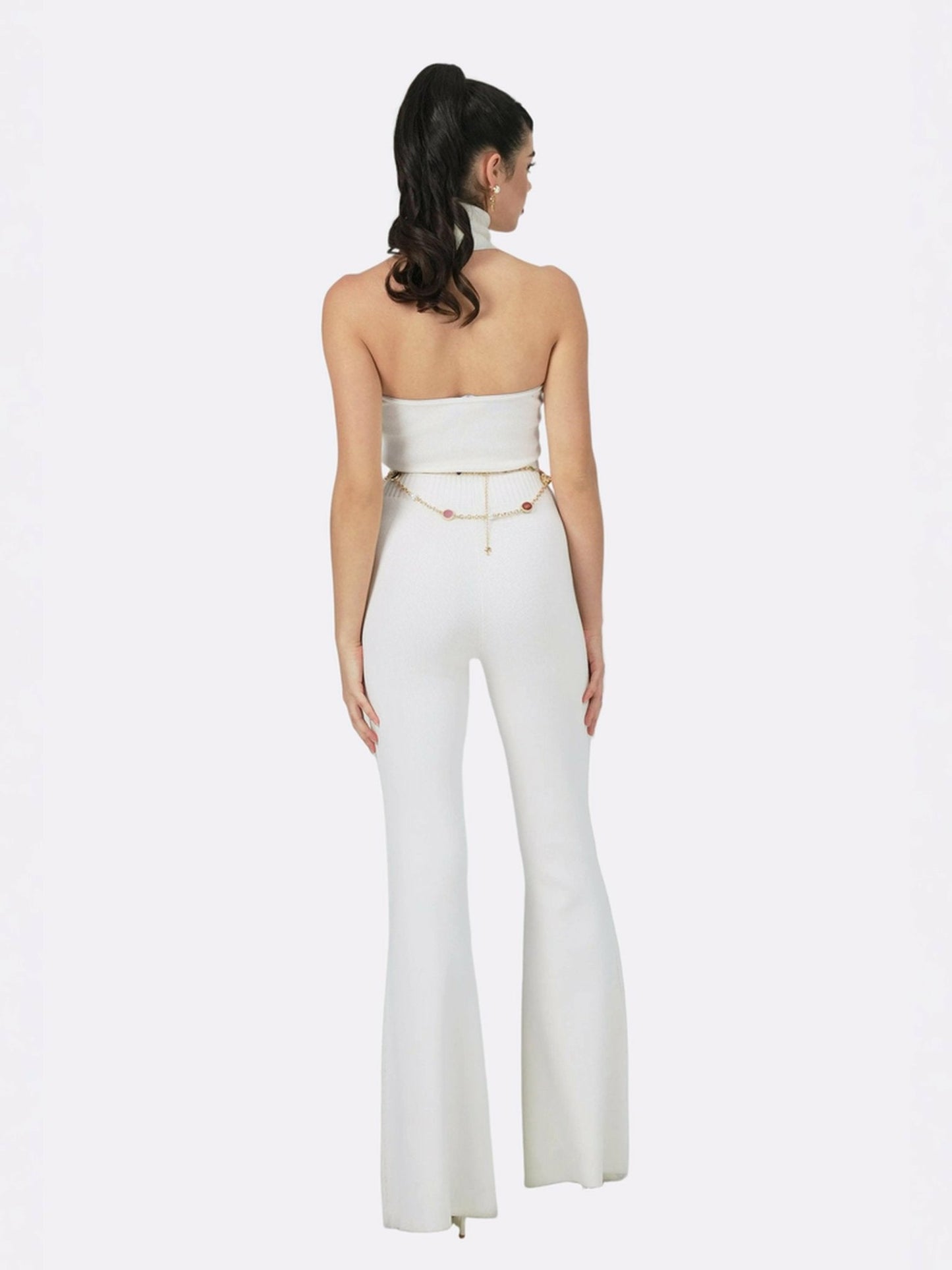 Nana Jacqueline Gwen Jumpsuit: White Jumpsuit for Engagement Party White