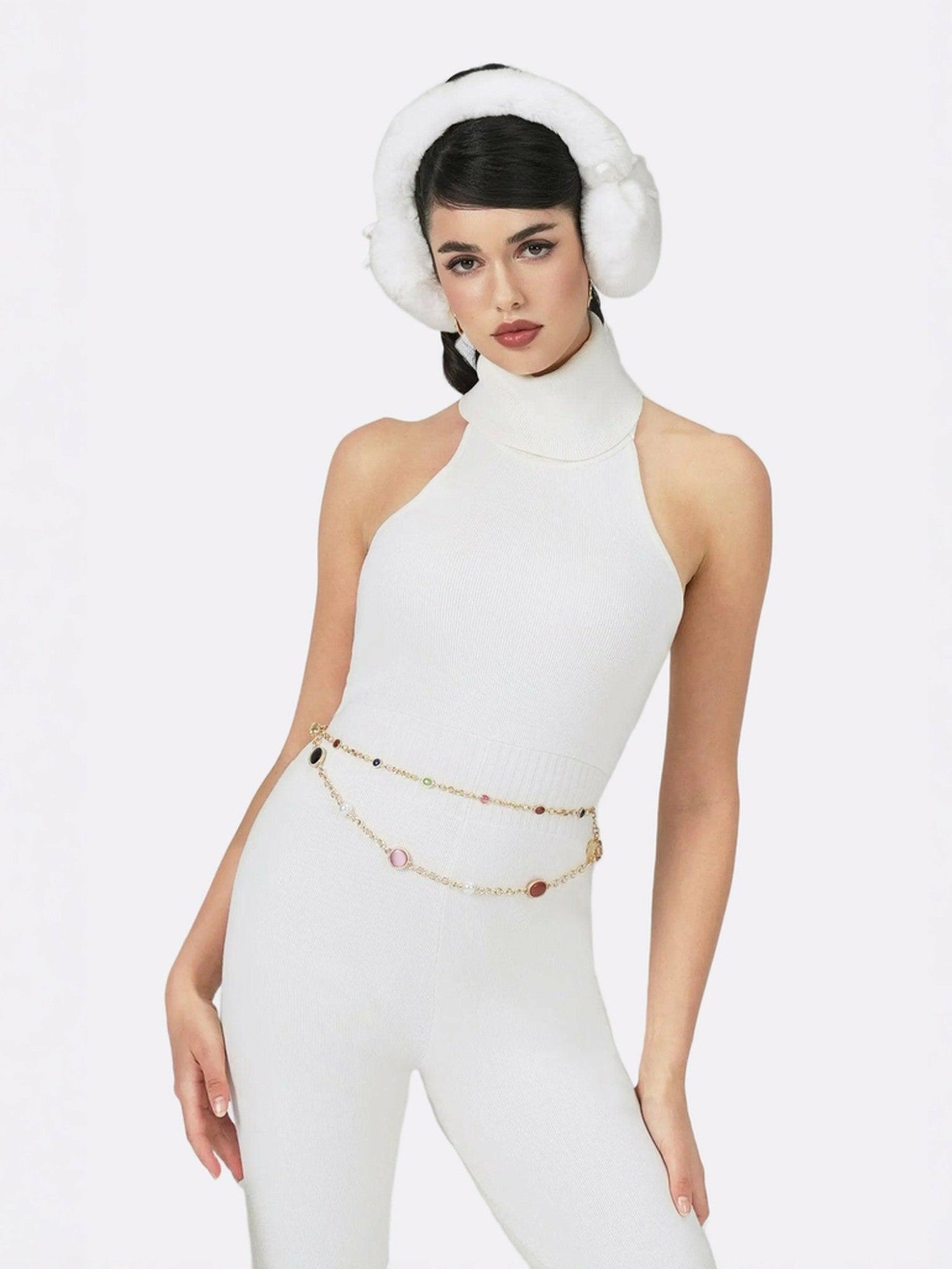 Nana Jacqueline Gwen Jumpsuit: White Jumpsuit for Engagement Party White