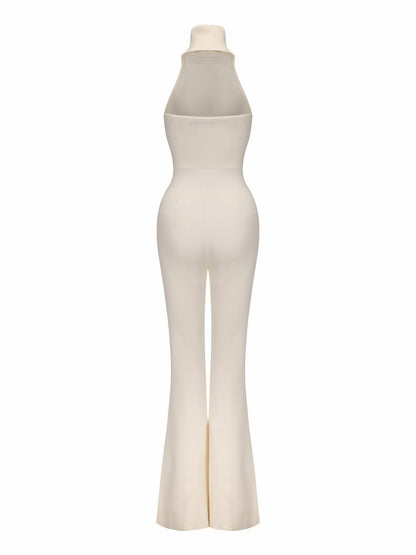 Nana Jacqueline Gwen Jumpsuit: White Jumpsuit for Engagement Party White