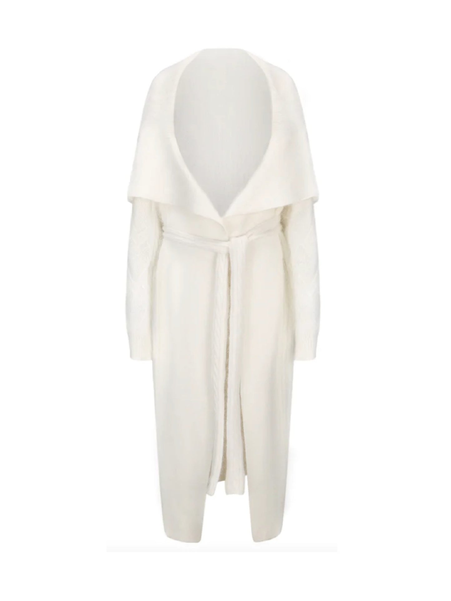 Nana Jacqueline Bianca Knit Cardigan: White Knit Cardigan for Resort Outfit White