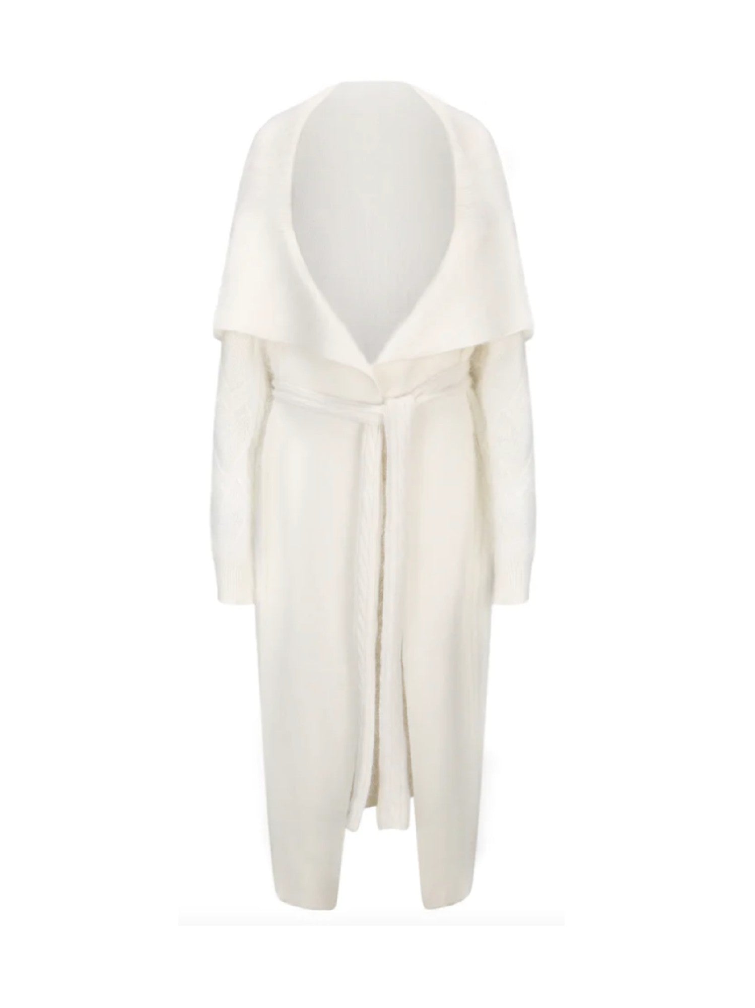 Nana Jacqueline Bianca Knit Cardigan: White Knit Cardigan for Resort Outfit White
