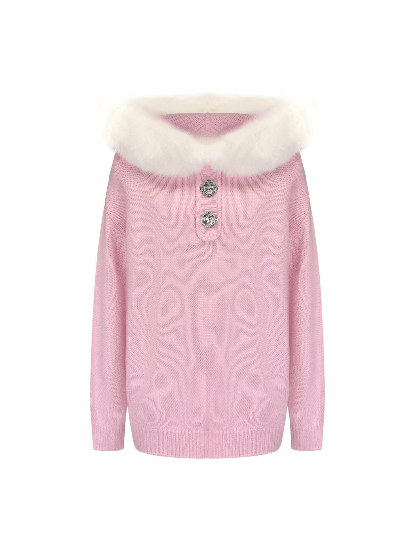 Nana Jacqueline Ava Fur Sweatshirt: Pink Sweatshirt for Ski Trip Pink