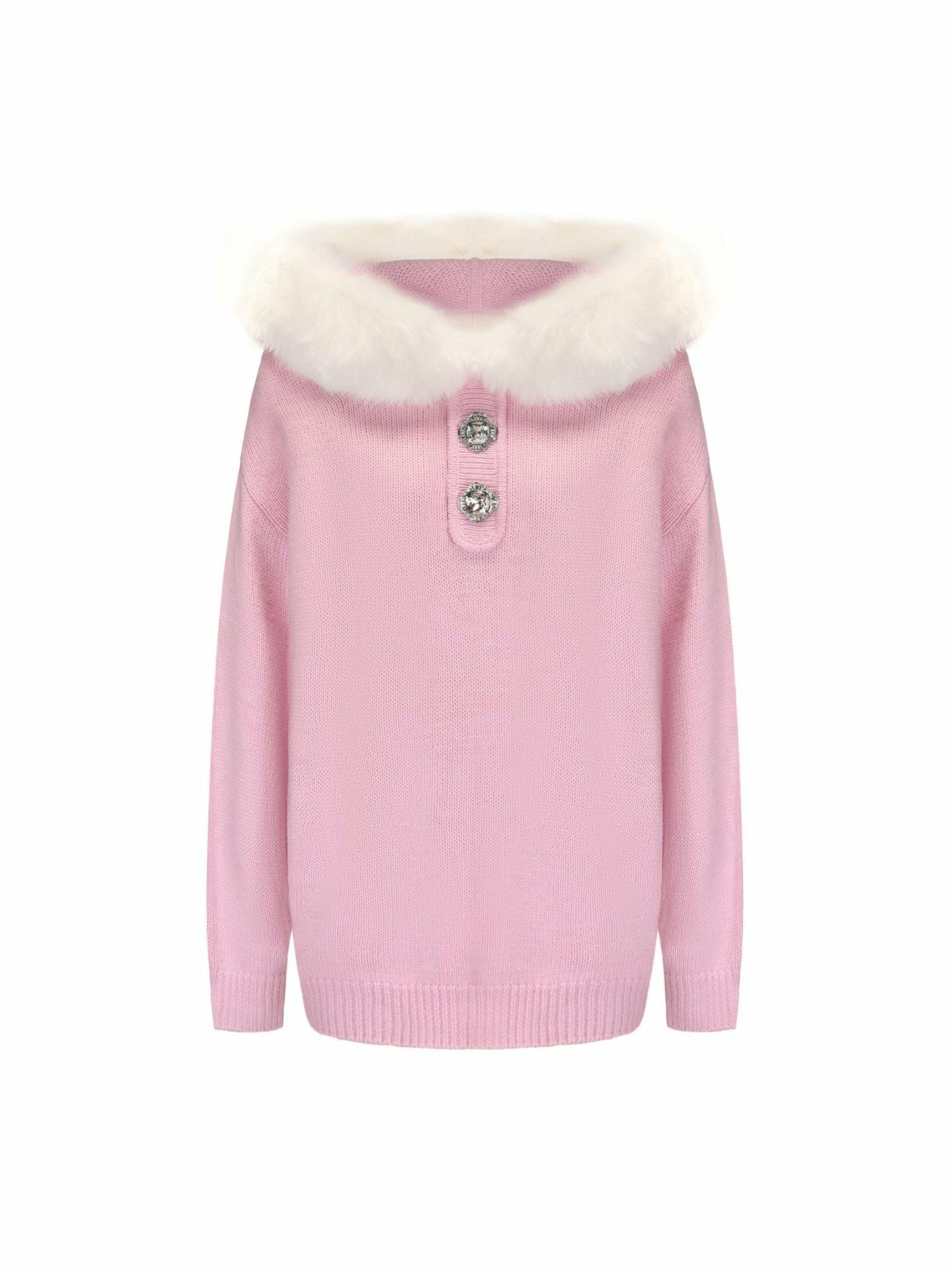 Nana Jacqueline Ava Fur Sweatshirt: Pink Sweatshirt for Ski Trip Pink
