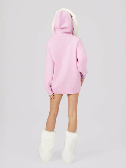 Nana Jacqueline Ava Fur Sweatshirt: Pink Sweatshirt for Ski Trip Pink