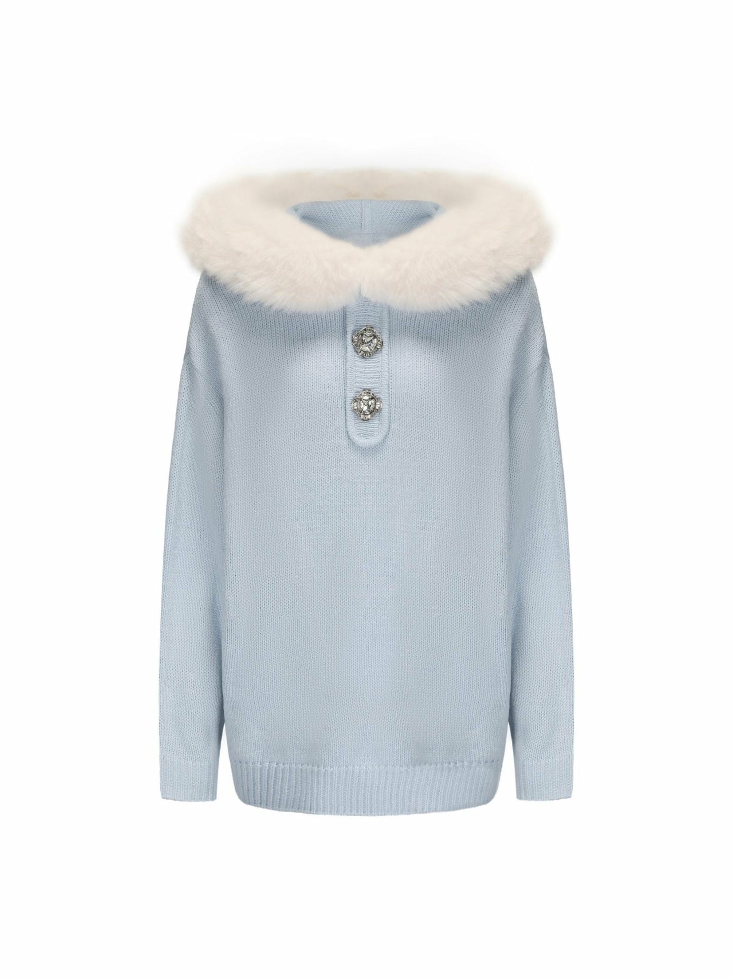 Nana Jacqueline Ava Fur Sweatshirt: Blue Sweatshirt for Ski Resort Blue