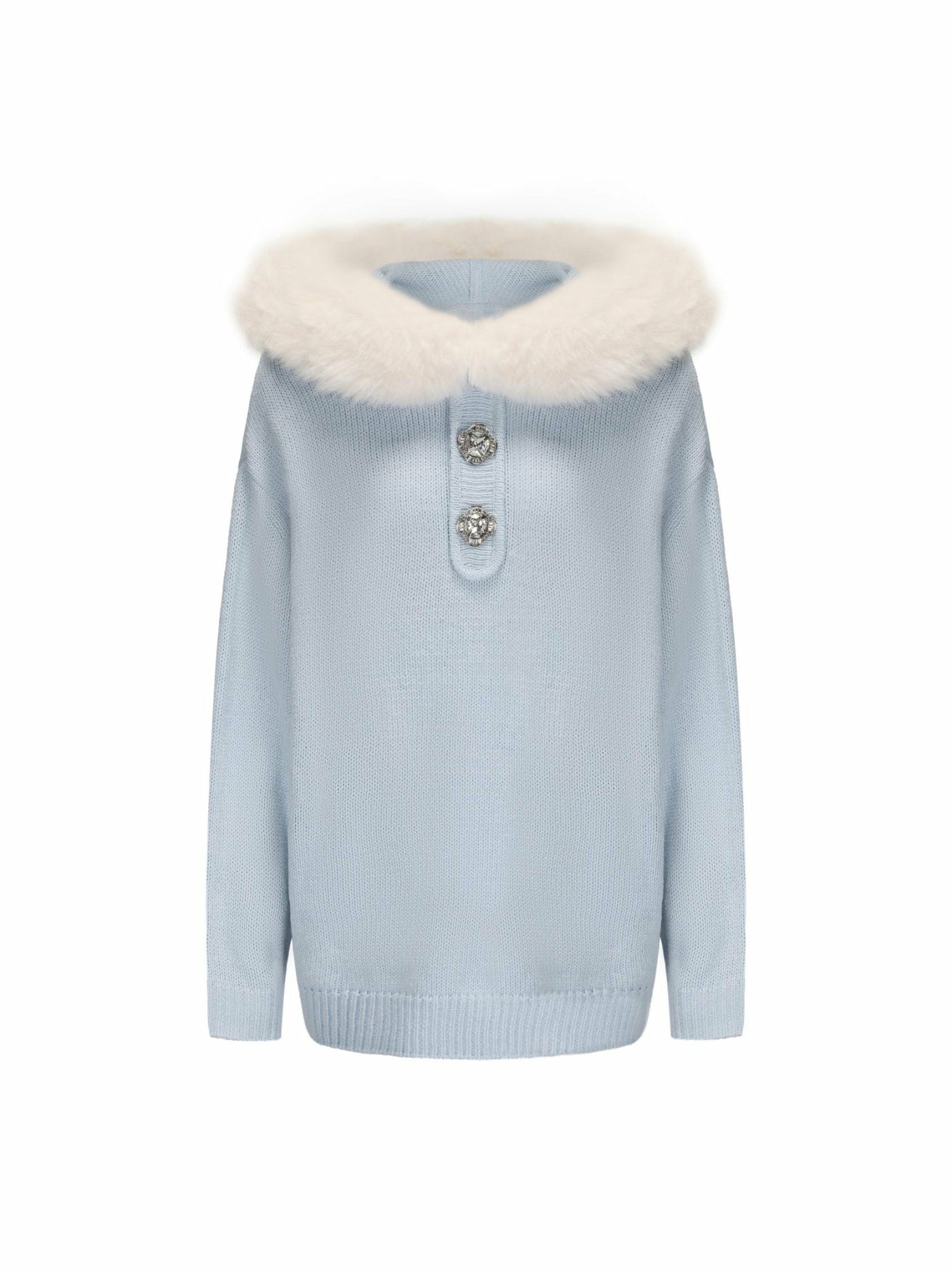 Nana Jacqueline Ava Fur Sweatshirt: Blue Sweatshirt for Ski Resort Blue