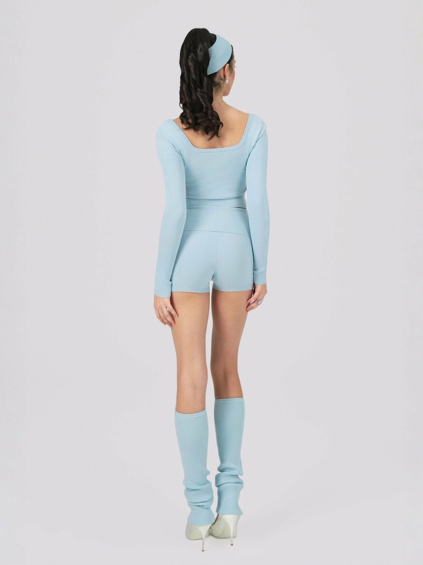 Nana Jacqueline Holly Legwarmers: Blue Legwarmers for Resort Outfit Blue