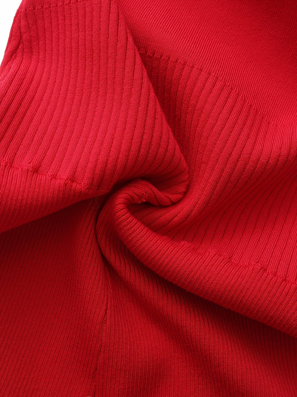 Nana Jacqueline Red Contrast Halter Knit Romper Red