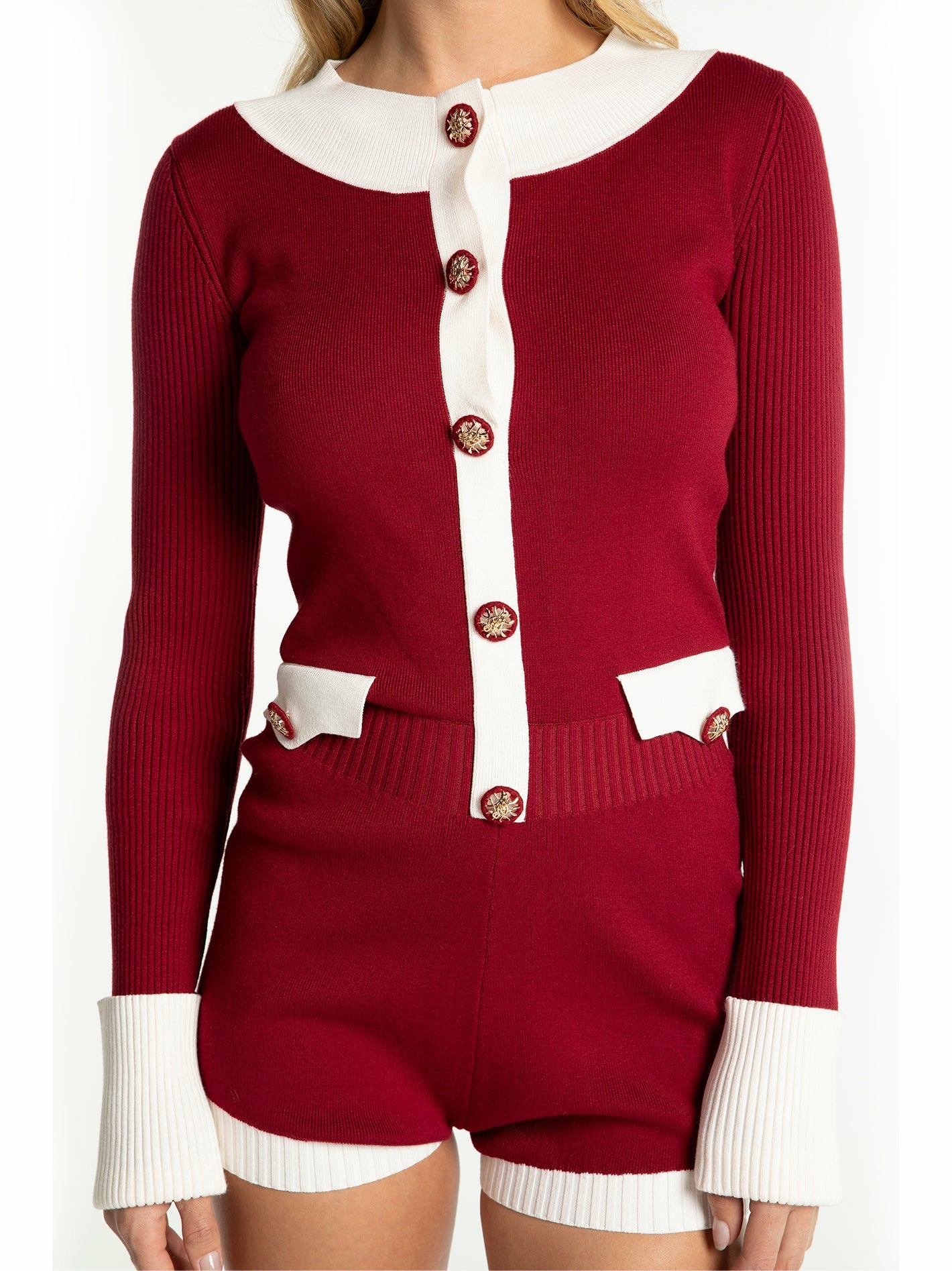 Nana Jacqueline Francesca Jumpsuit: Red Jumpsuit for Holiday Party Red