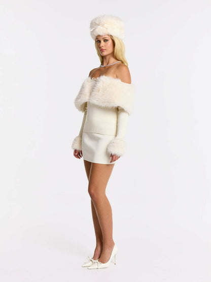 Nana Jacqueline Nadine Top: White Top for Wedding After-Party White