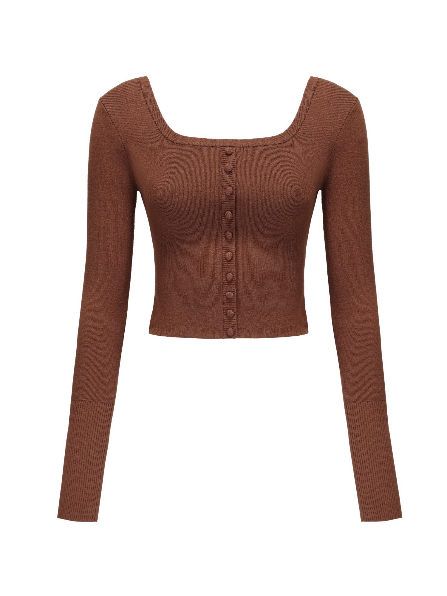 Nana Jacqueline Holly Top: Brown Knit Top for Brunch Brown