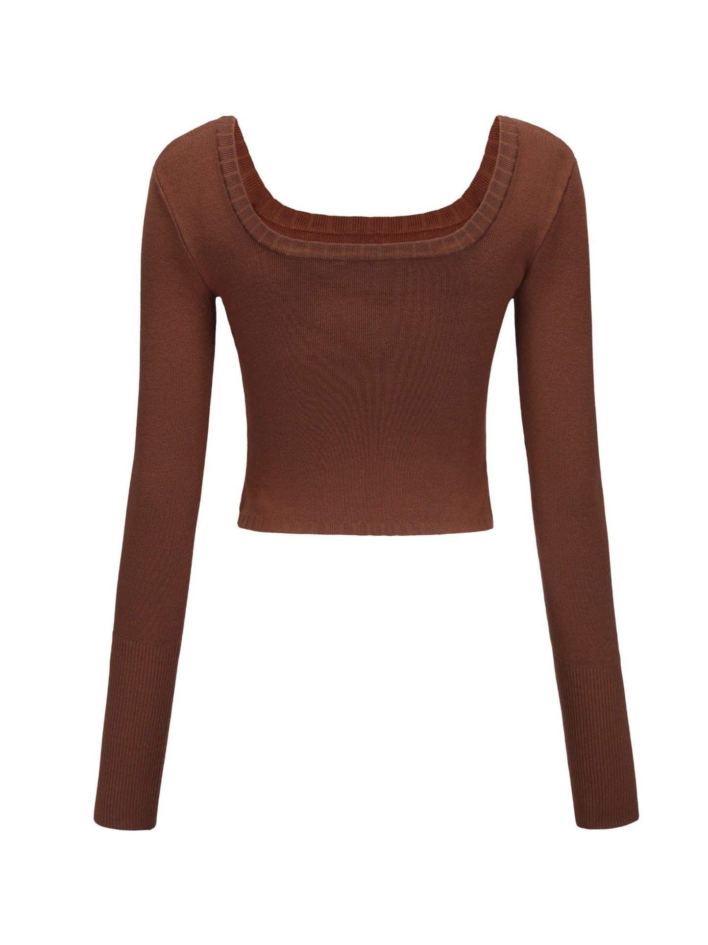 Nana Jacqueline Holly Top: Brown Knit Top for Brunch Brown