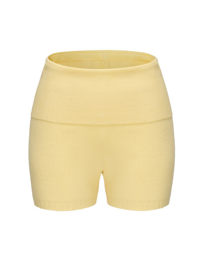 Nana Jacqueline Holly Shorts: Yellow Shorts for Resort Vacation Yellow