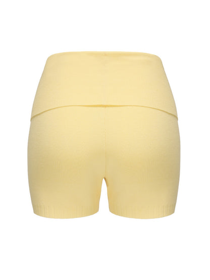 Nana Jacqueline Holly Shorts: Yellow Shorts for Resort Vacation Yellow