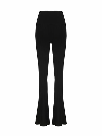 Nana Jacqueline Janelle Knit Pants: Black Knit Pants for Resort Brunch Black