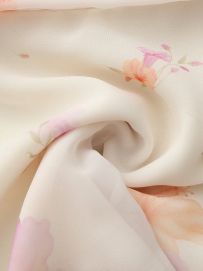 Nana Jacqueline Ophelia Rosette Floral Ivory Skirt Beige