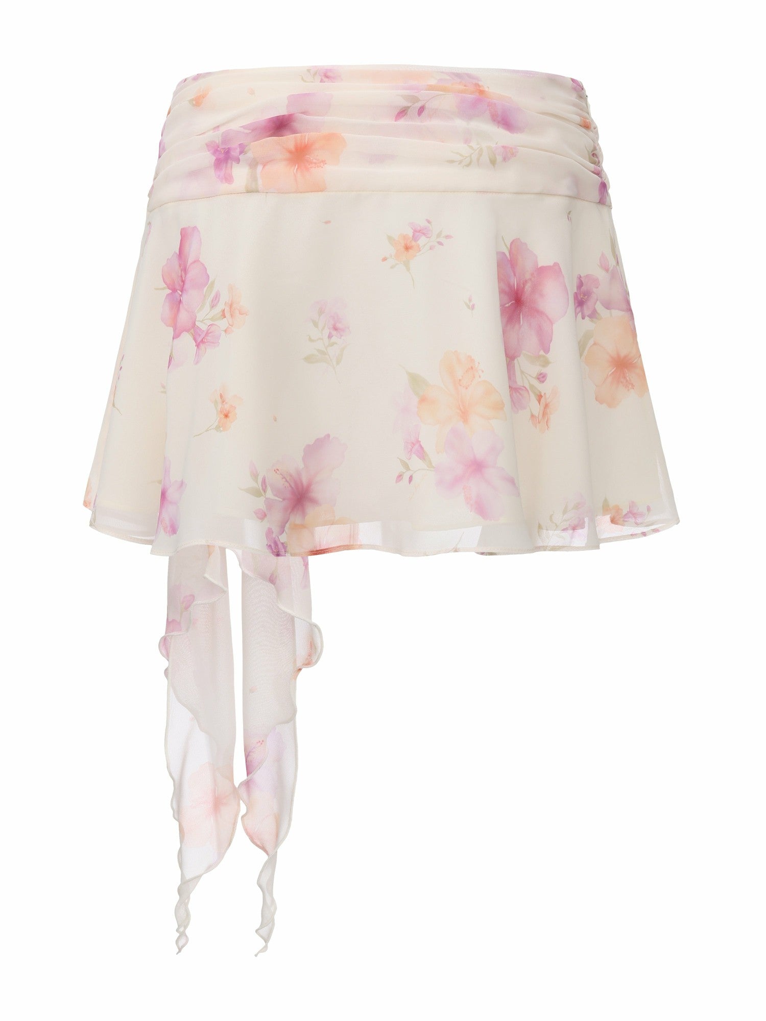 Nana Jacqueline Ophelia Rosette Floral Ivory Skirt Beige