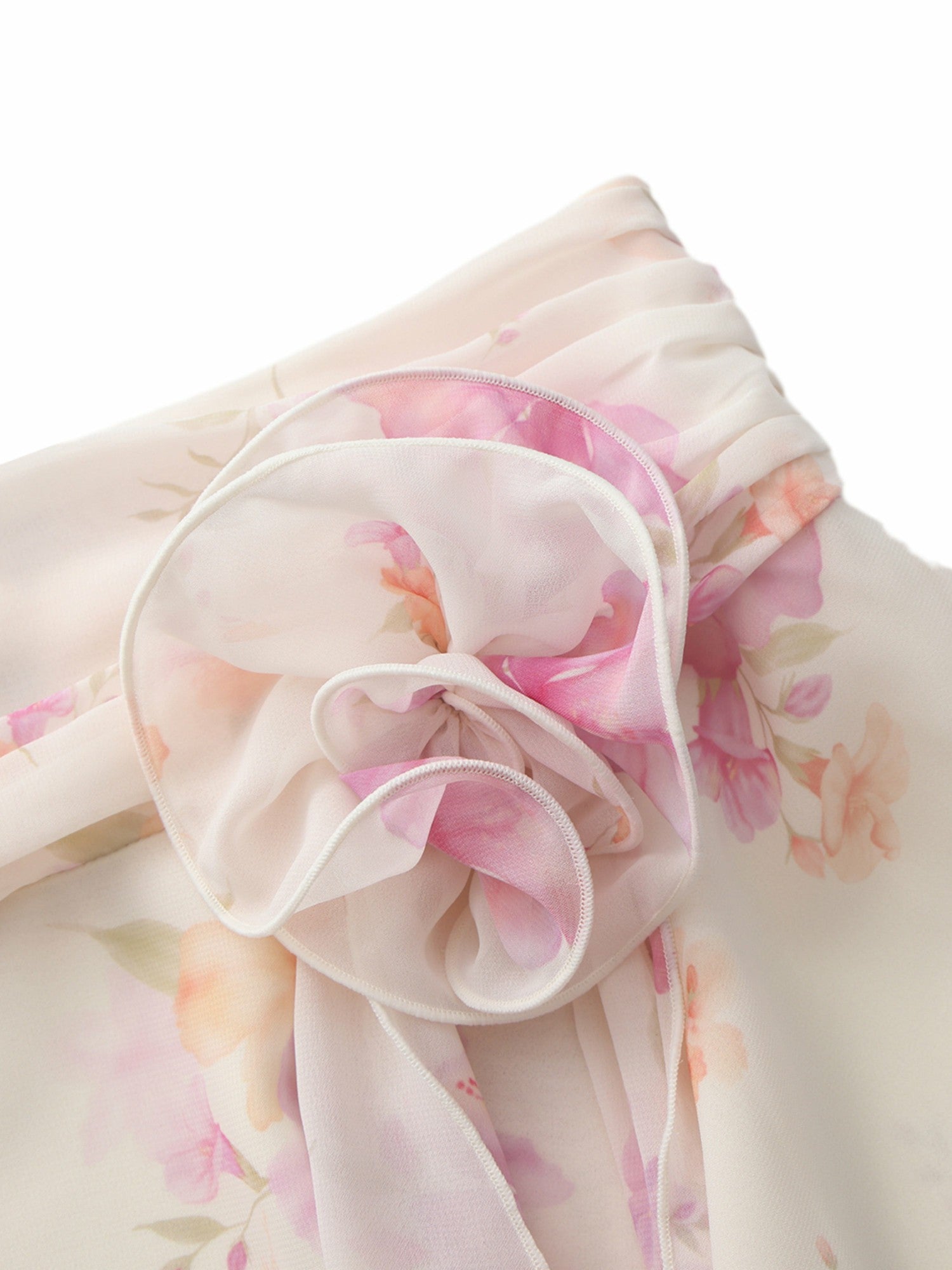 Nana Jacqueline Ophelia Rosette Floral Ivory Skirt Beige