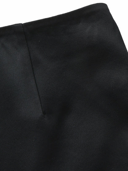 Nana Jacqueline Ayla Satin Mini Black Skirt Black