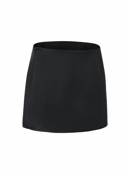Nana Jacqueline Ayla Satin Mini Black Skirt Black