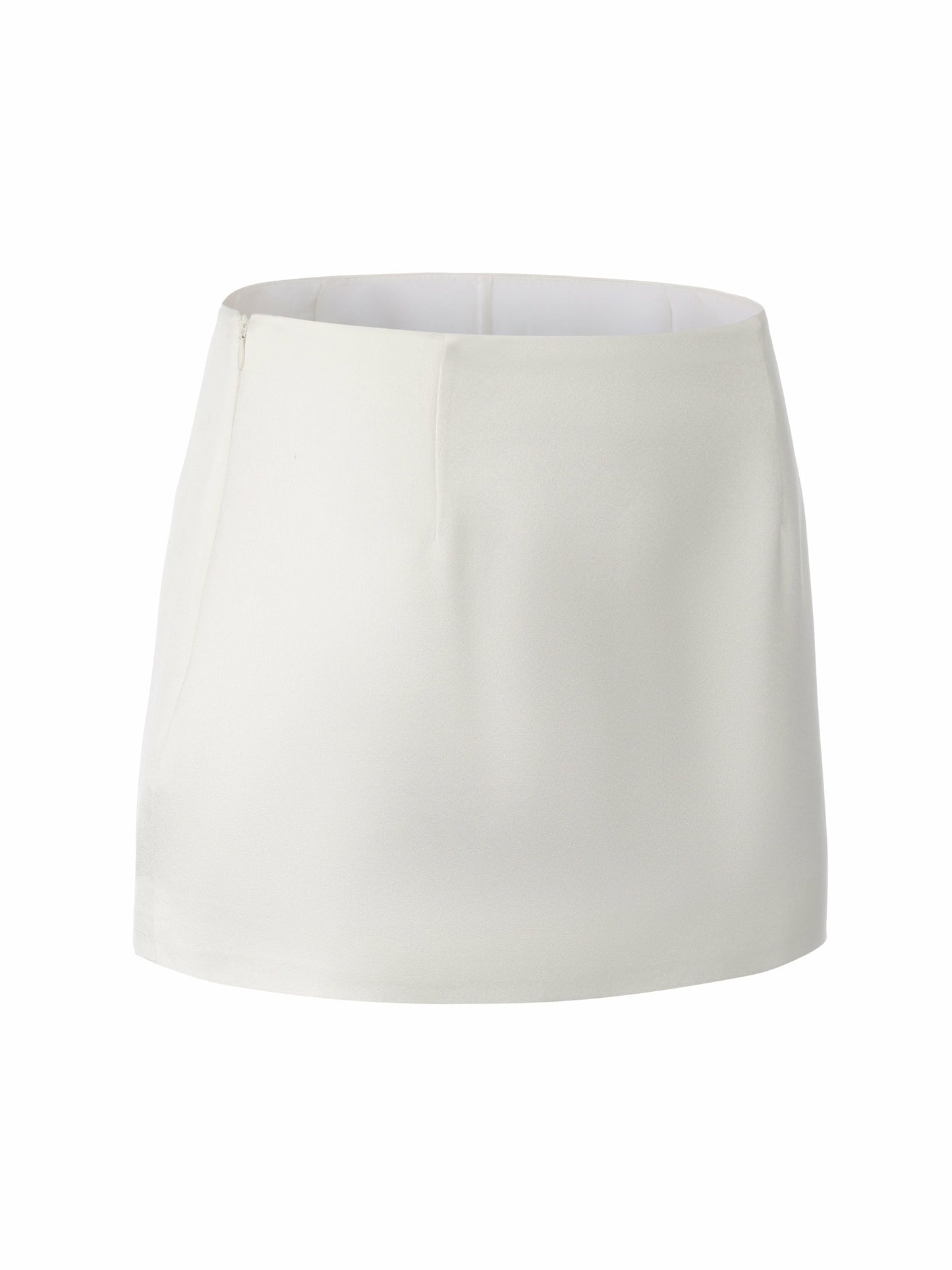 Nana Jacqueline Ayla A-Line Satin White Skirt White