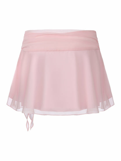 Nana Jacqueline Ophelia Rosette Ruched Pink Skirt Pink