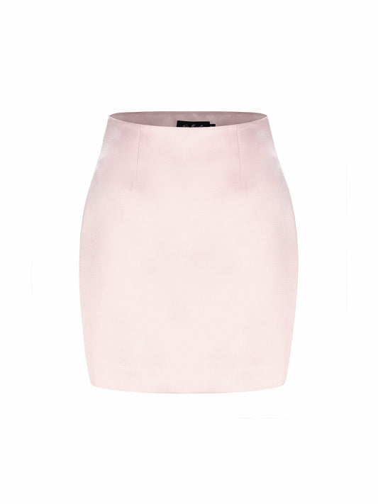 Nana Jacqueline Cassandra Skirt: Pink Satin Skirt for Date Night Pink