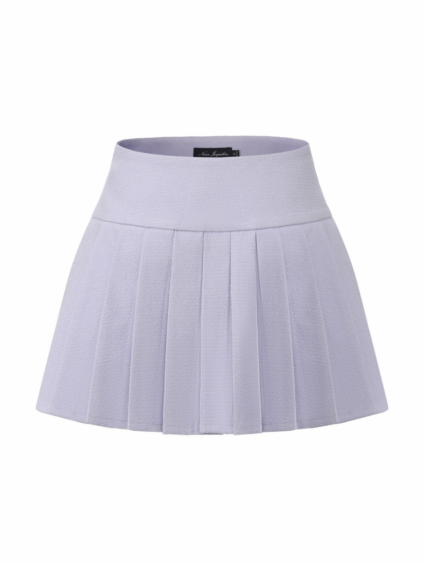 Nana Jacqueline Camille Tailored Pleated Purple Mini Skirt: Purple Mini Skirt for Garden Party Purple