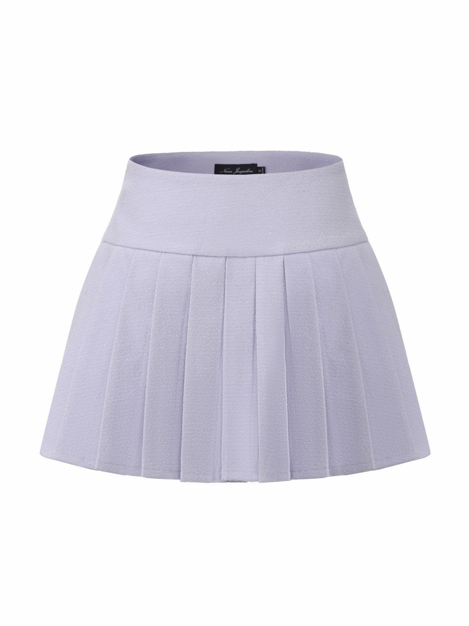 Nana Jacqueline Camille Tailored Pleated Purple Mini Skirt: Purple Mini Skirt for Garden Party Purple