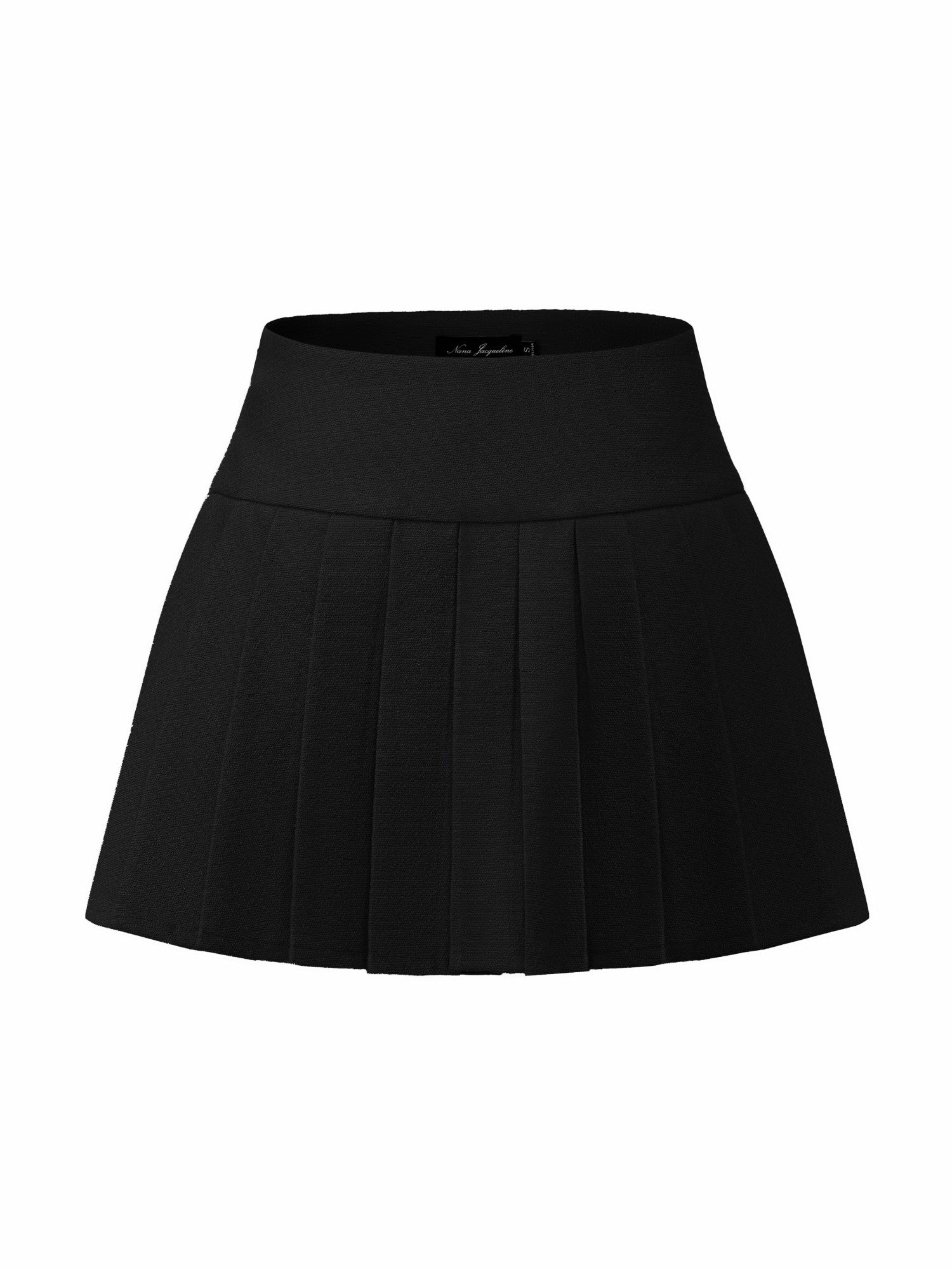 Nana Jacqueline Camille Tailored Pleated Black Mini Skirt: Black Mini Skirt for Girls' Night Out Black
