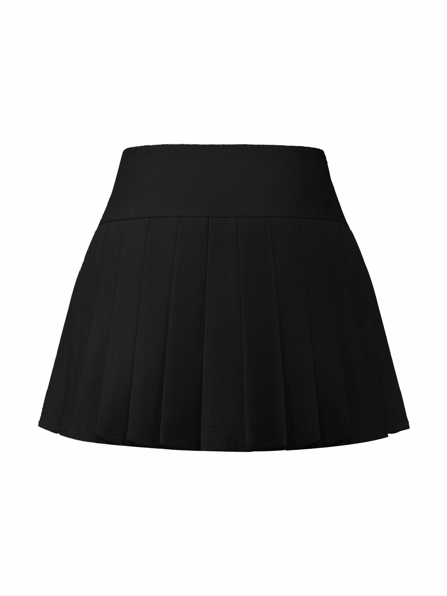 Nana Jacqueline Camille Tailored Pleated Black Mini Skirt: Black Mini Skirt for Girls' Night Out Black