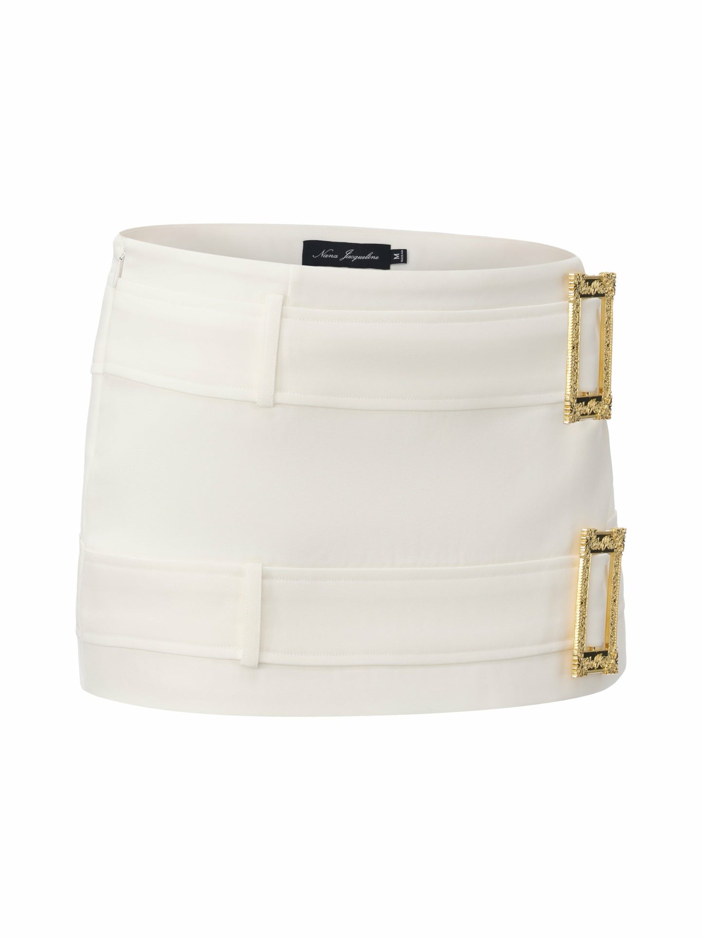 Nana Jacqueline Lou Double-Belt Buckle White Skort White