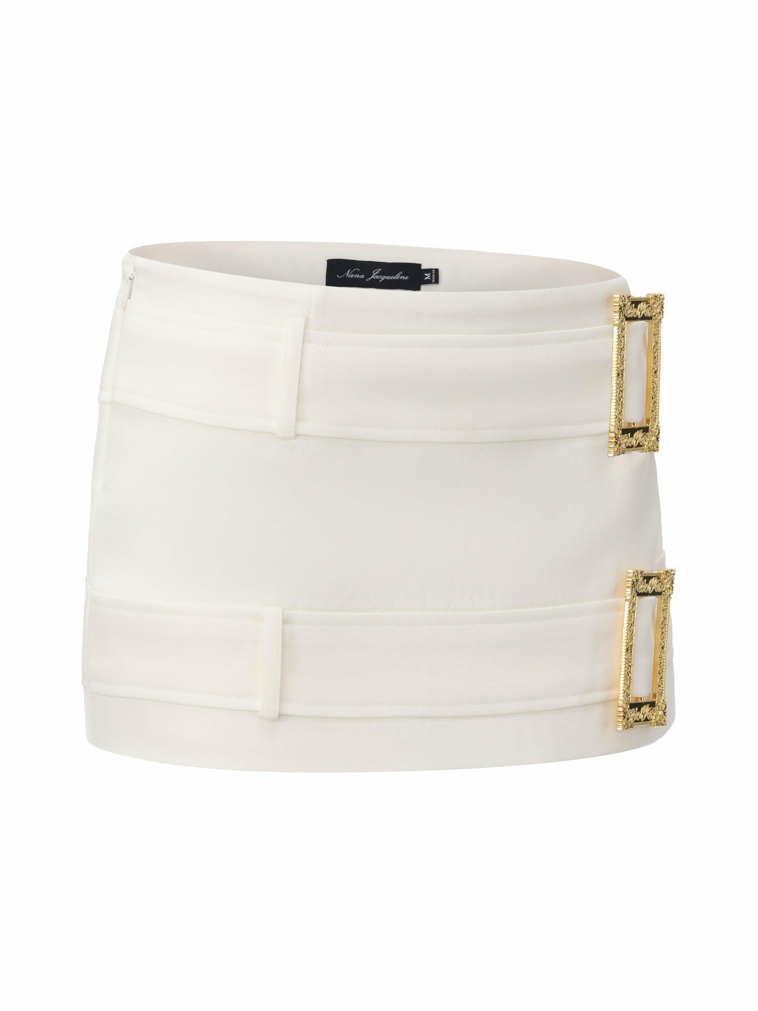 Nana Jacqueline Lou Double-Belt Buckle White Skort White