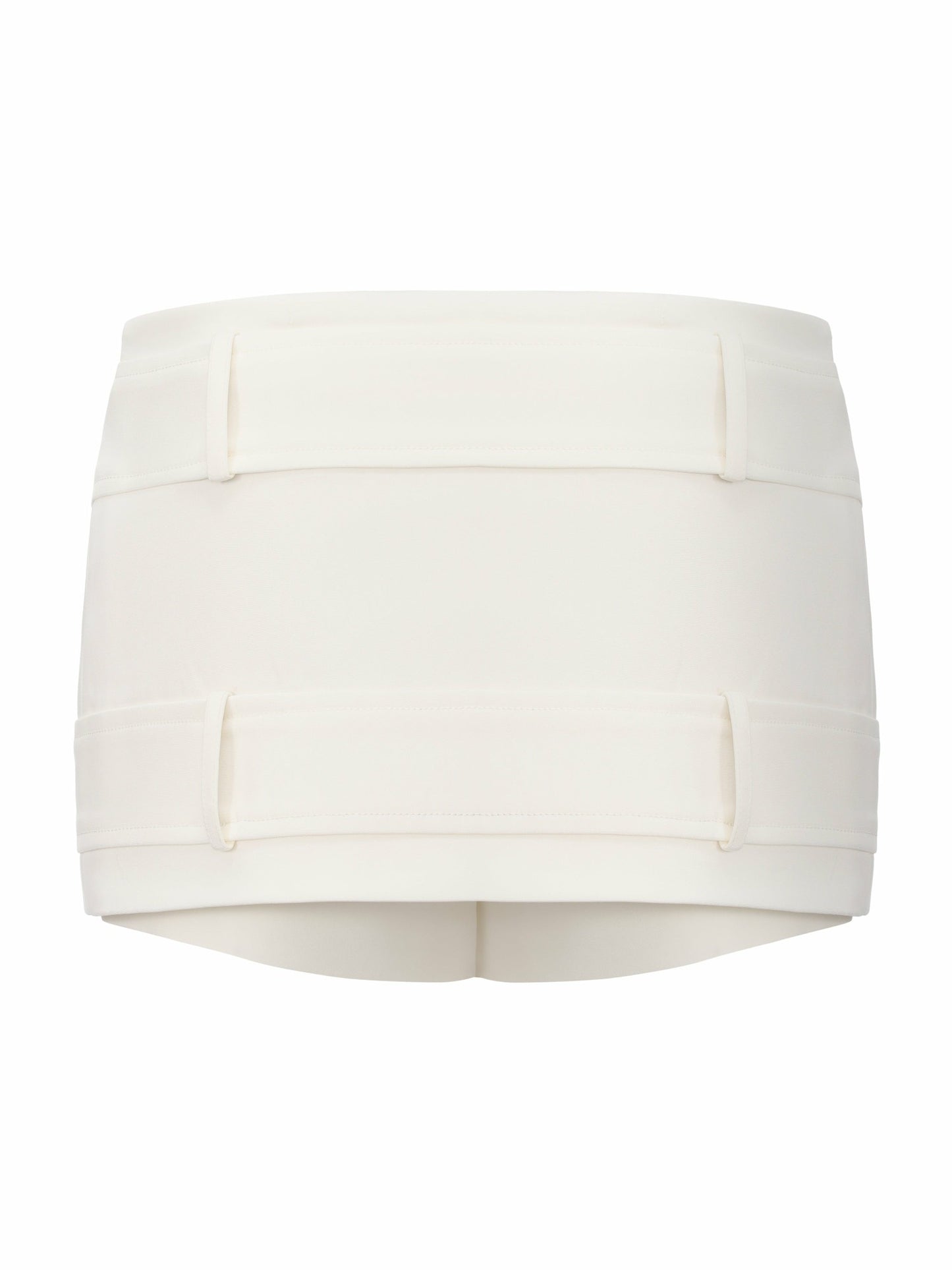 Nana Jacqueline Lou Double-Belt Buckle White Skort White