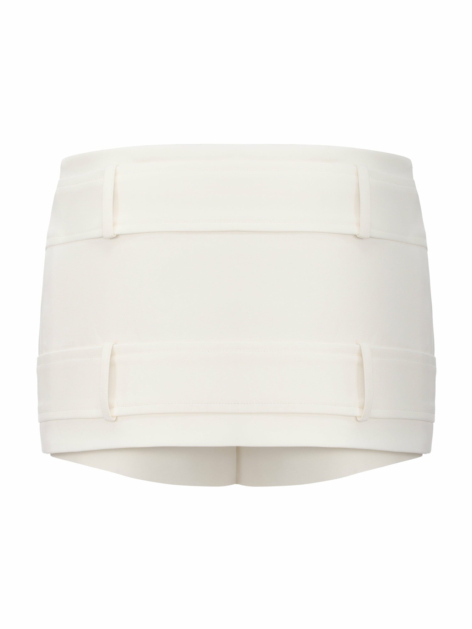 Nana Jacqueline Lou Double-Belt Buckle White Skort White