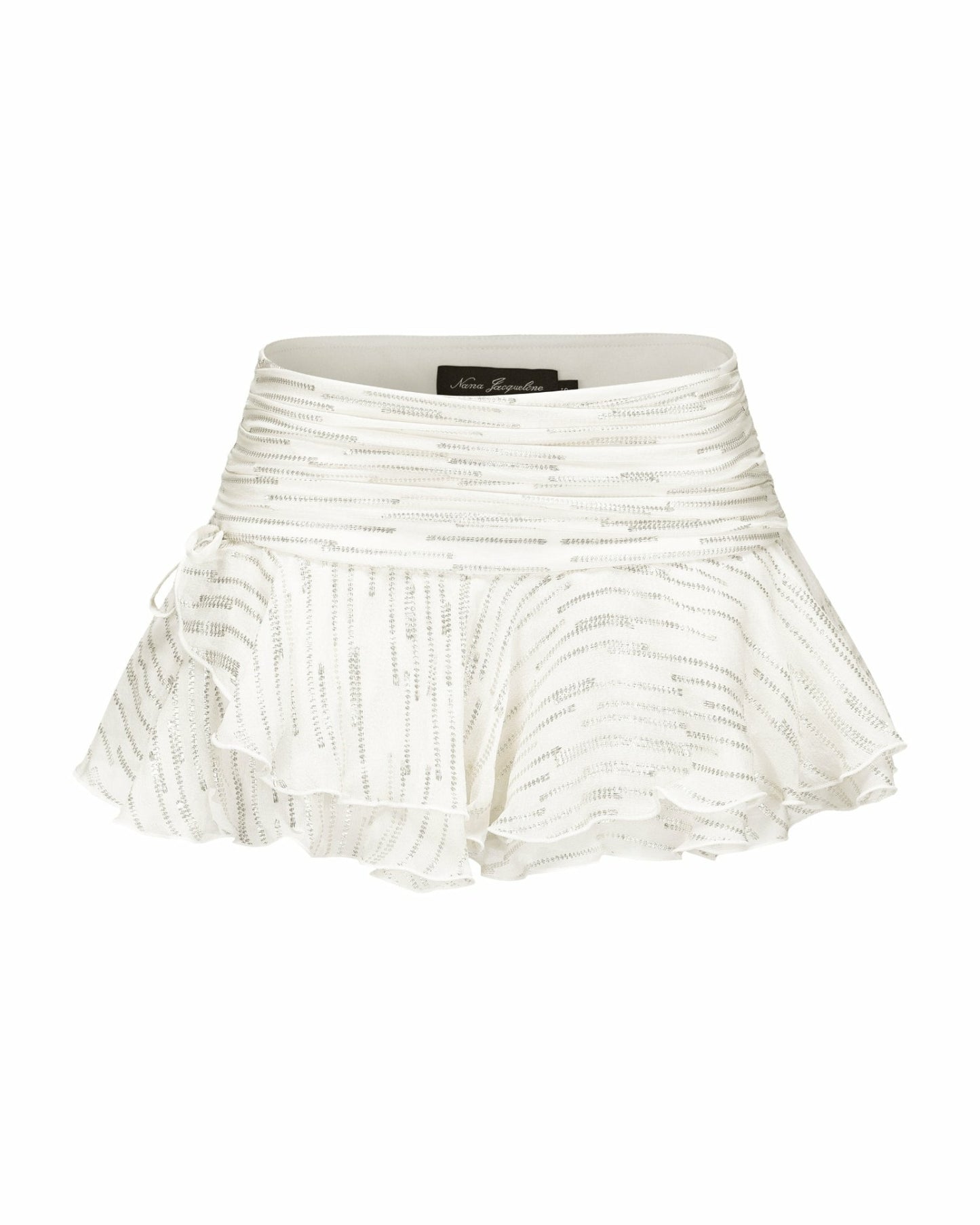 Nana Jacqueline Kaia Skirt: White Mini Skirt for Bachelorette Party White