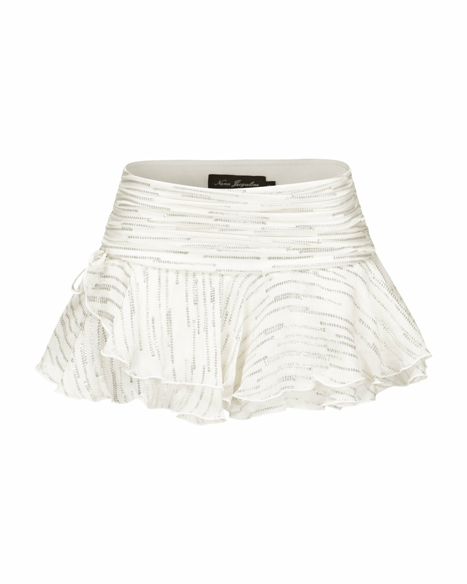 Nana Jacqueline Kaia Skirt: White Mini Skirt for Bachelorette Party White