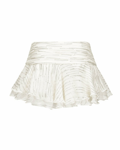 Nana Jacqueline Kaia Skirt: White Mini Skirt for Bachelorette Party White