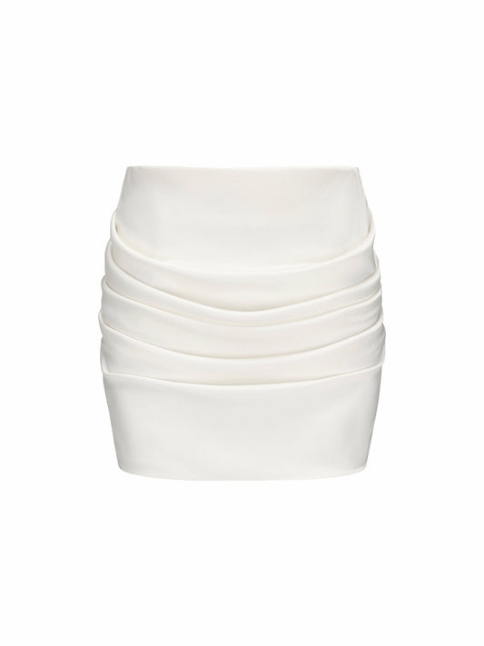 Nana Jacqueline Giselle Skirt: White Mini Skirt for Bachelorette Party White