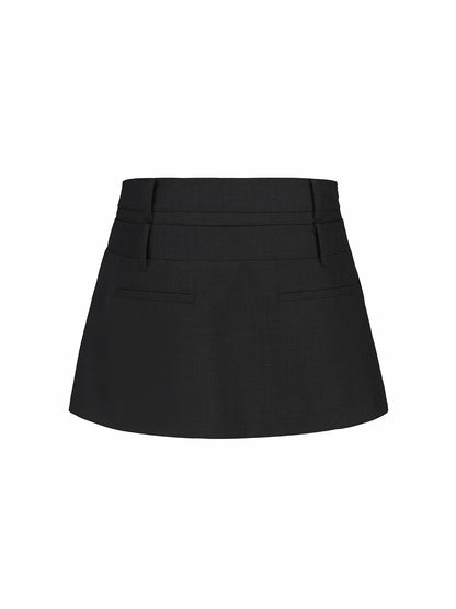 Nana Jacqueline Anna Skirt: Black Mini Skirt for Date Night Black