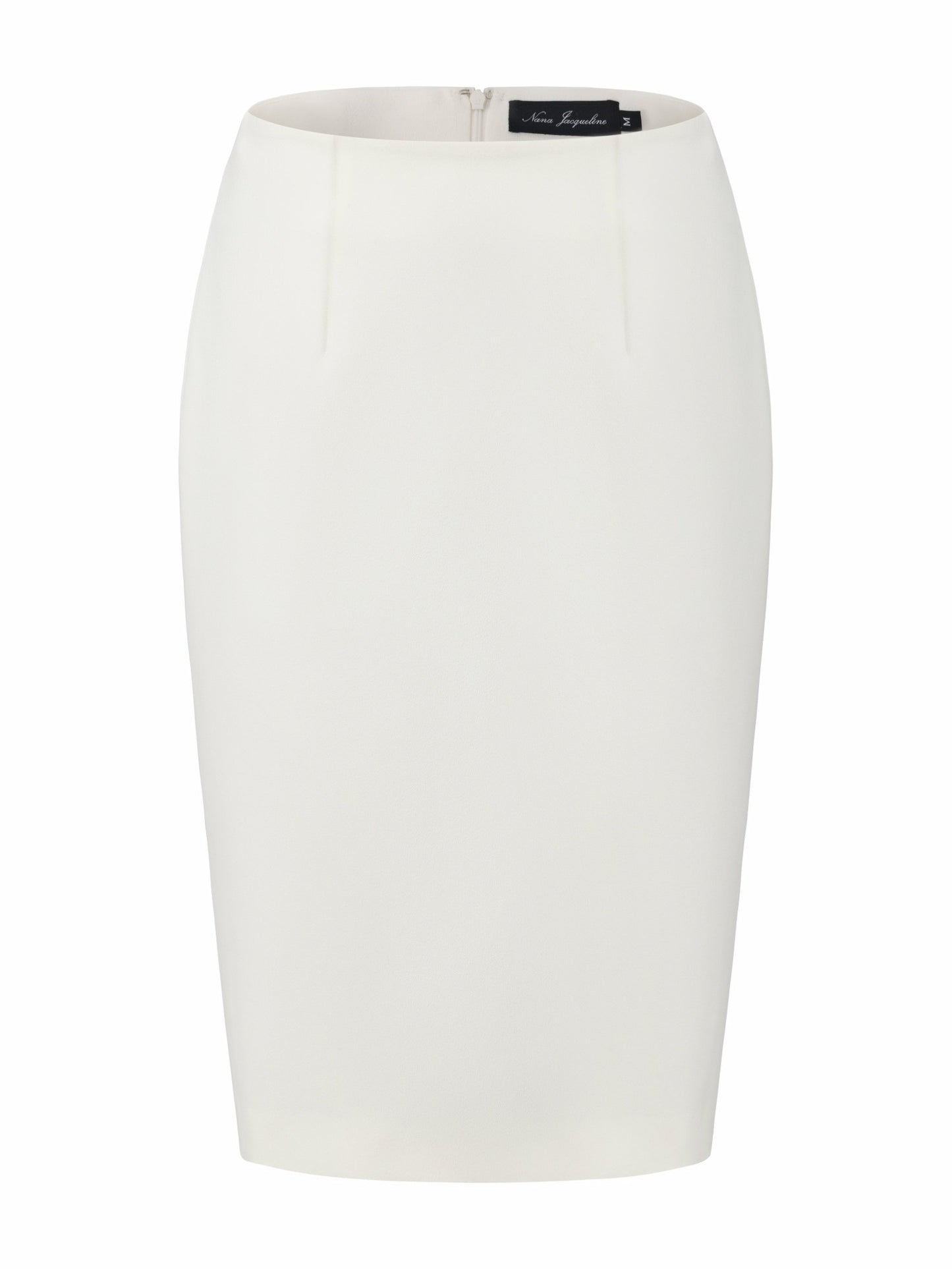 Nana Jacqueline Yvette Tailored White Pencil Structured Skirt White