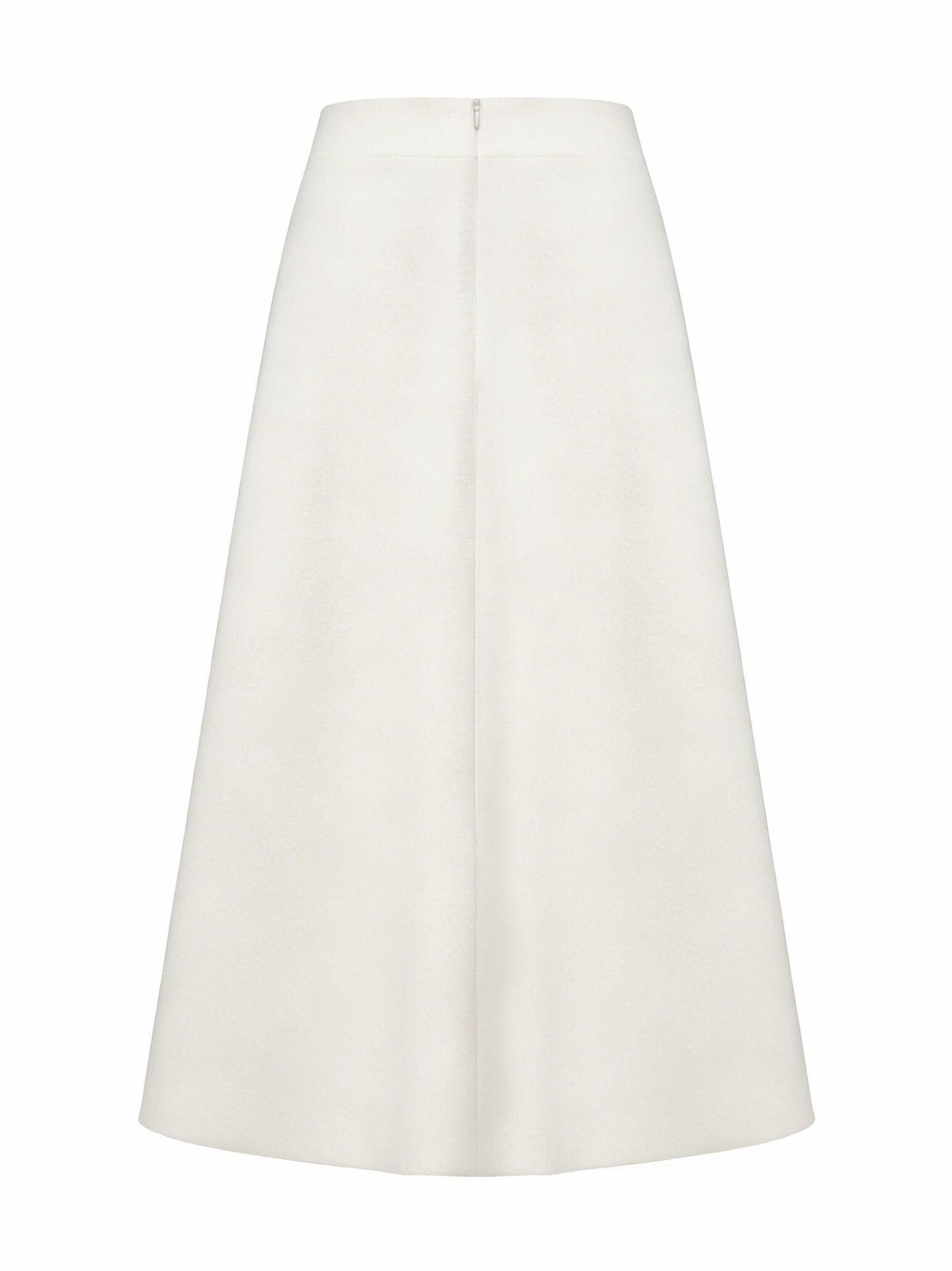 Nana Jacqueline Natalia Tailored A-Line White Midi Skirt: White Midi Skirt for Bridal Shower White