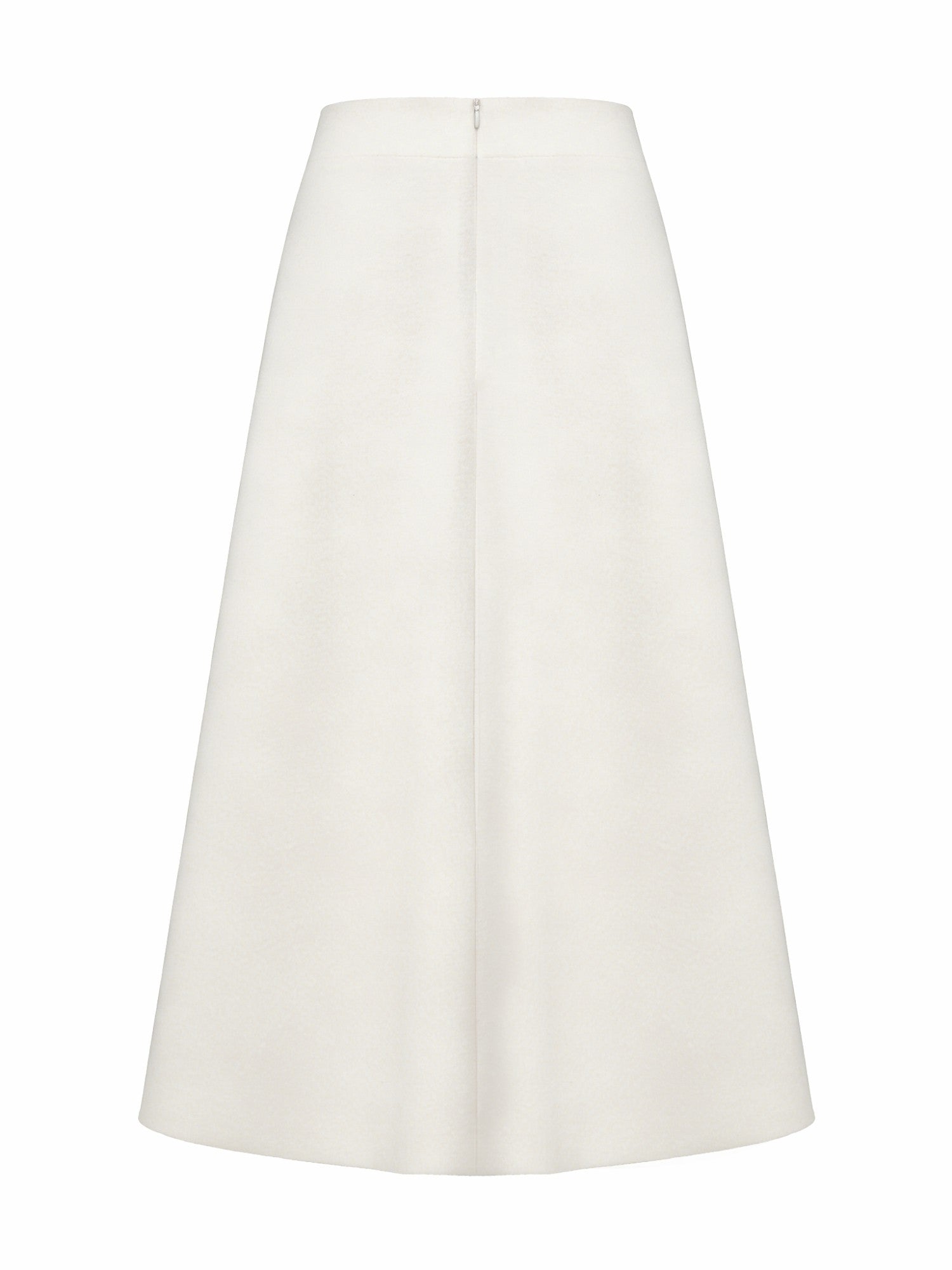 Nana Jacqueline Natalia Tailored A-Line White Midi Skirt: White Midi Skirt for Bridal Shower White