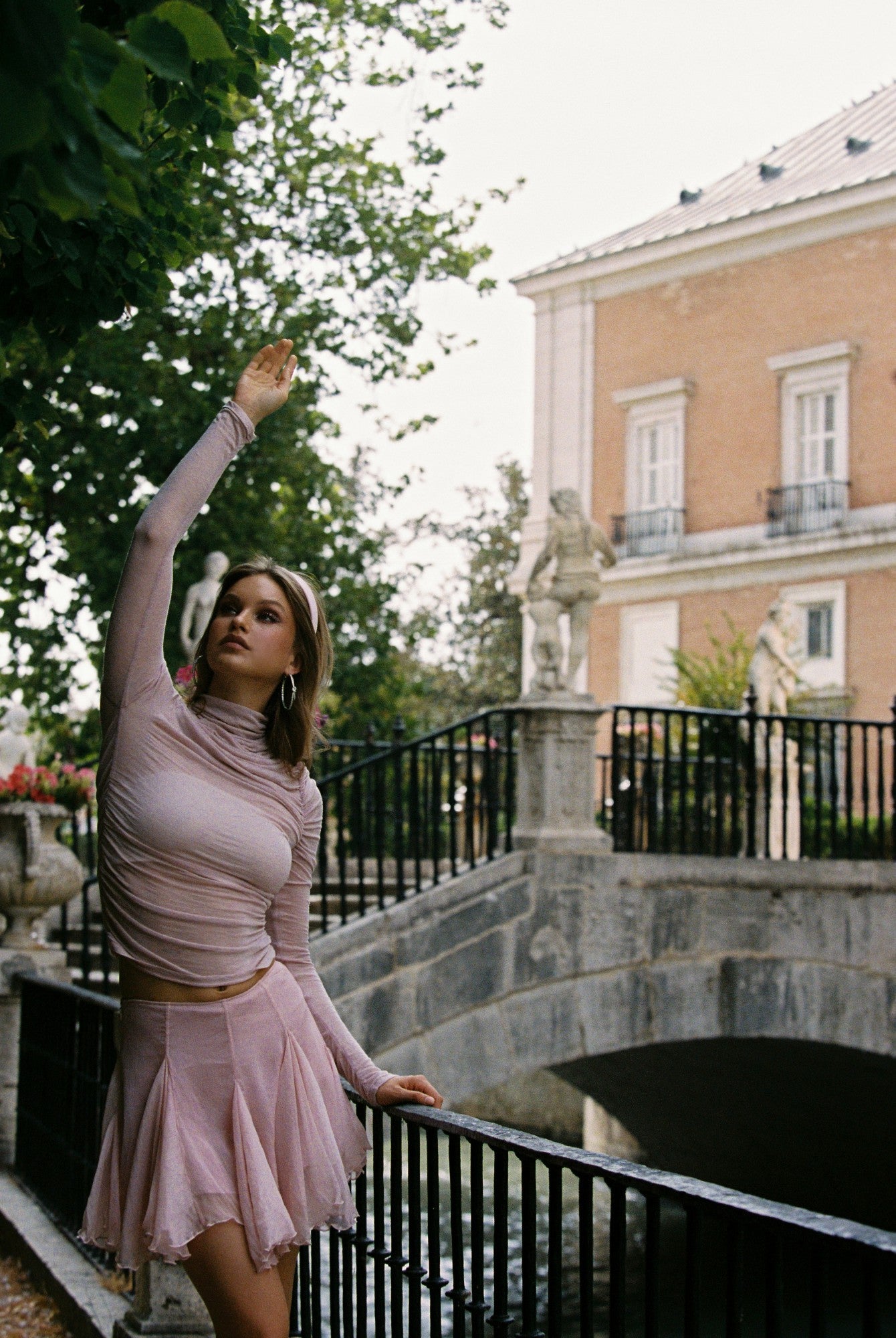 Nana Jacqueline Verena Skirt: Pink Mini Skirt for Brunch Pink