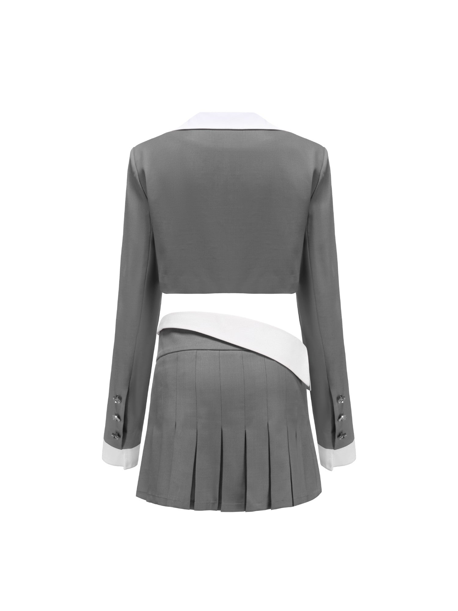 Nana Jacqueline Harper Skirt: Grey Mini Skirt for Date Night Grey