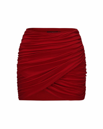 Nana Jacqueline Liu Skirt: Red Mini Skirt for Birthday Celebration Red
