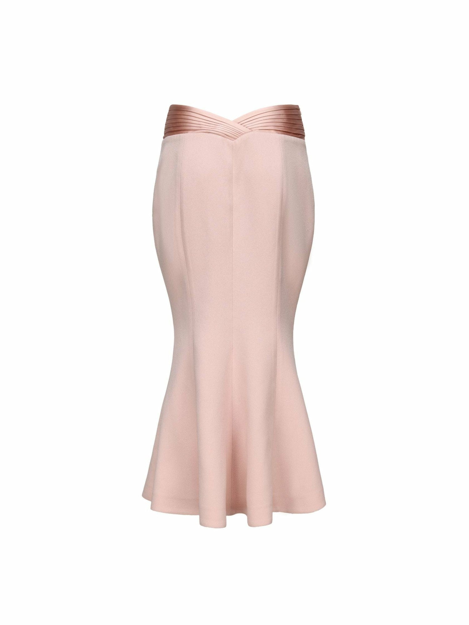 Nana Jacqueline Belle Satin Skirt: Pink Midi Skirt for Garden Party Light Pink