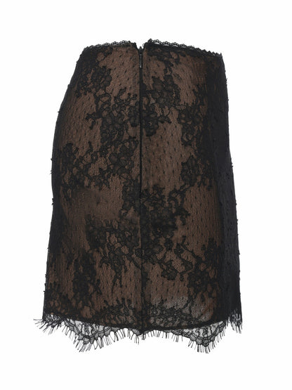 Nana Jacqueline Alexandra Faux Sheer Black Skirt Black